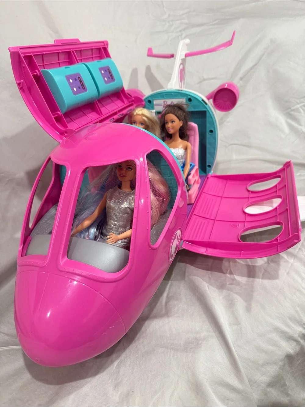 Barbie Pink & Teal Jetliner Playset & Accessories